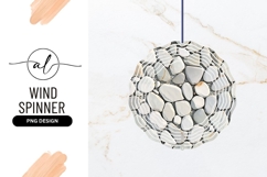 White Stones Texture Background For Wind Spinner Round Png Product Image 1