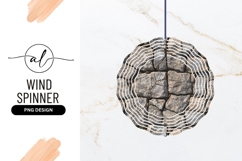 Stone Wall Round Design Wind Spinner Png Product Image 1