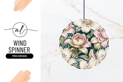Floral Garden Arrangement Wind Spinner Round Png Product Image 1