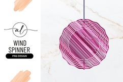 Pink Abstract Stripes Wind Spinner Round Png Product Image 1
