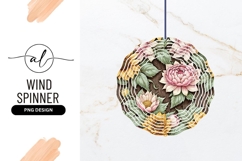 Floral Arrangement Pink Sunflowers Wind Spinner Round Png Product Image 1