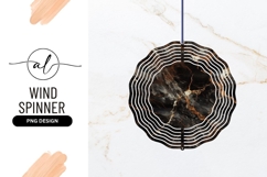 Black Marble Texture Wind Spinner Round Png Product Image 1