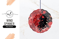 Red Abstract Splashes Wind Spinner Round Png Product Image 1
