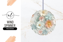Elegant Pastel Paper Flower Arrangement Round Wind Spinner Product Image 1