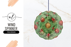 Vintage Christmas Ornaments On Green Background Round Product Image 1