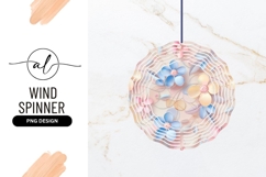 Pastel Floral Round Wind Spinner Png Product Image 1