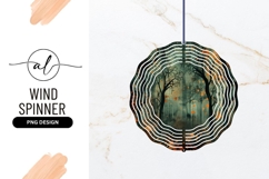 Abstract Dark Forest Illustration Round Wind Spinner Png Product Image 1