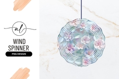 Pastel Floral Design Round Wind Spinner Png Product Image 1