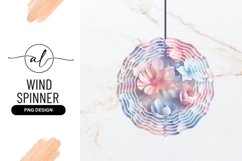 Pastel Floral Round Wind Spinner Png Product Image 1