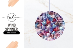 Round Heart Pile Romantic Wind Spinner Png Product Image 1