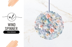 Floral Round Wind Spinner Png Illustration Product Image 1