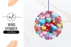 Heart Balloons Wind Spinner Round Png Product Image 1