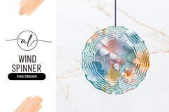 Round Wind Spinner Png Artistic Flower Design Product Image 1