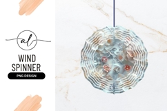 Floral Embossed Round Wind Spinner Png Image Product Image 1