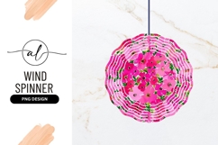 Pink Floral Watercolor Pattern Round Wind Spinner Png Product Image 1