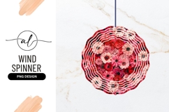 Red Pink Flowers Round Wind Spinner Png Product Image 1