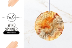 Agate Slice Amber Tones Round Wind Spinner Png Product Image 1