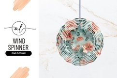 Floral Round Wind Spinner Png Design Product Image 1