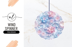 Pastel Floral Circle Design Round Wind Spinner Png Product Image 1
