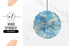Abstract Blue and Gold Swirls Pattern with Liquid Texture Product Image 1