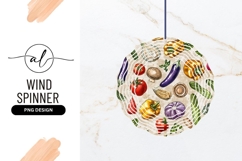 Hand-drawn Vegetables Pattern with Tomatoes Eggplant Product Image 1