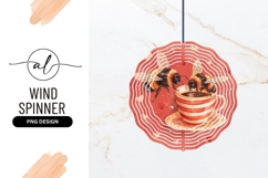 Two Bees Drinking Coffee from a Striped Cup with Hearts Product Image 1