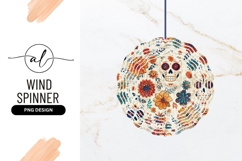 Floral Sugar Skull Pattern with Colorful Flowers and Leaves Product Image 1