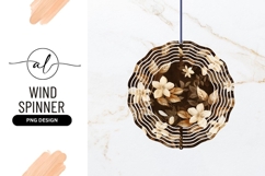 Floral Pattern with Cream Flowers and Brown Leaves Product Image 1