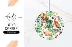 Watercolor Tropical Birds and Foliage Pattern Product Image 1