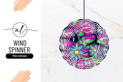 Colorful Floral Wind Spinner Round Png Product Image 1