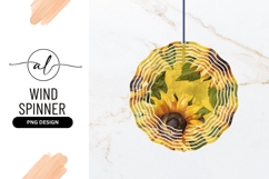 Watercolor Sunflowers on Yellow Textured Background Product Image 1