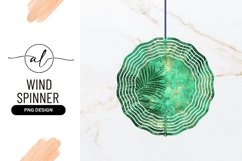 Emerald Green Palm Leaves and Textured Background Product Image 1