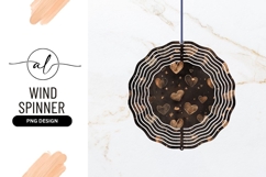 Brown and Gold Heart Pattern on Dark Background Product Image 1
