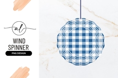 Blue and White Gingham Checkered Pattern with Grunge Texture Product Image 1