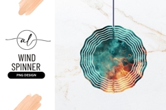 Abstract Fire and Teal Smoke Swirls with Orange Particle Product Image 1