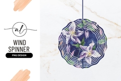 Watercolor Floral Pattern with Purple Flowers Green Leaves Product Image 1