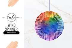 Abstract Watercolor Rainbow Gradient with Textured Product Image 1