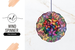 Colorful Floral Pattern with Stained Glass Effect and Green Product Image 1