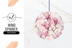 Watercolor Pink Magnolia Flowers Pattern on Soft Pink Product Image 1