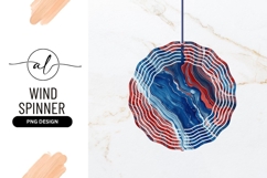 Abstract Swirls of Red White and Blue Watercolor Paint Product Image 1