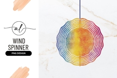 Watercolor Rainbow Background with White Floral Overlay Product Image 1