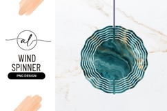 Teal and Gold Abstract Fluid Art Texture with Swirls Product Image 1