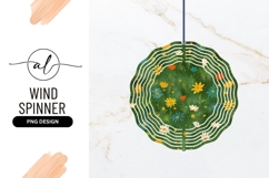 Colorful Flower Field On Green Round Png Product Image 1