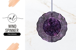 Purple Roses Floral Wind Spinner Round Png Product Image 1