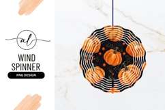 Watercolor Pumpkin Patch Wind Spinner Round Png Product Image 1