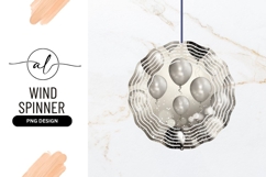 Celebration Balloons Silver Black Wind Spinner Round Product Image 1