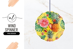 Tropical Fruit Medley Wind Spinner Round Png Product Image 1