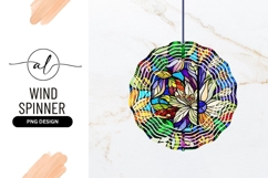 Colorful Floral Wind Spinner Round Png Image Product Image 1