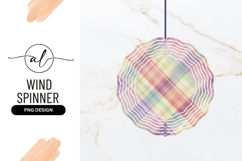 Pastel Plaid Pattern Wind Spinner Round Png Product Image 1