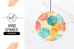 Colorful Circles Pattern Wind Spinner Round Png Product Image 1